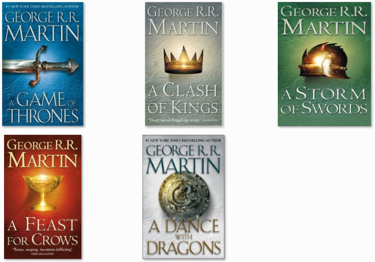 Game of Thrones 5 tomes