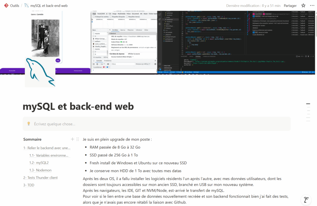 Prise de note sur Notion