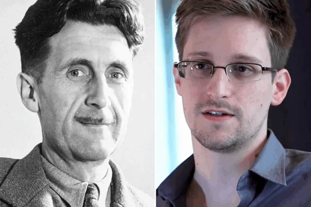 George Orwell et Edward Snowden
