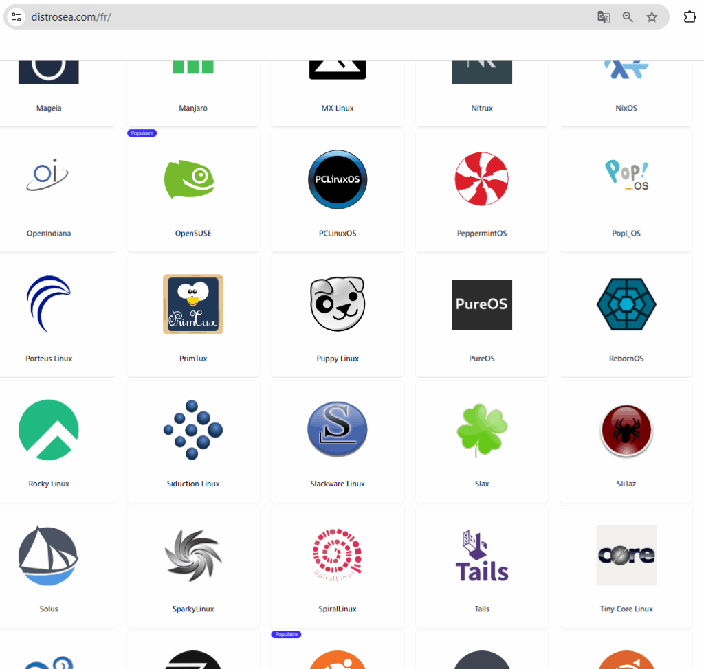 DistroSea : Choisissez une distribution, un environnement de bureau, testez