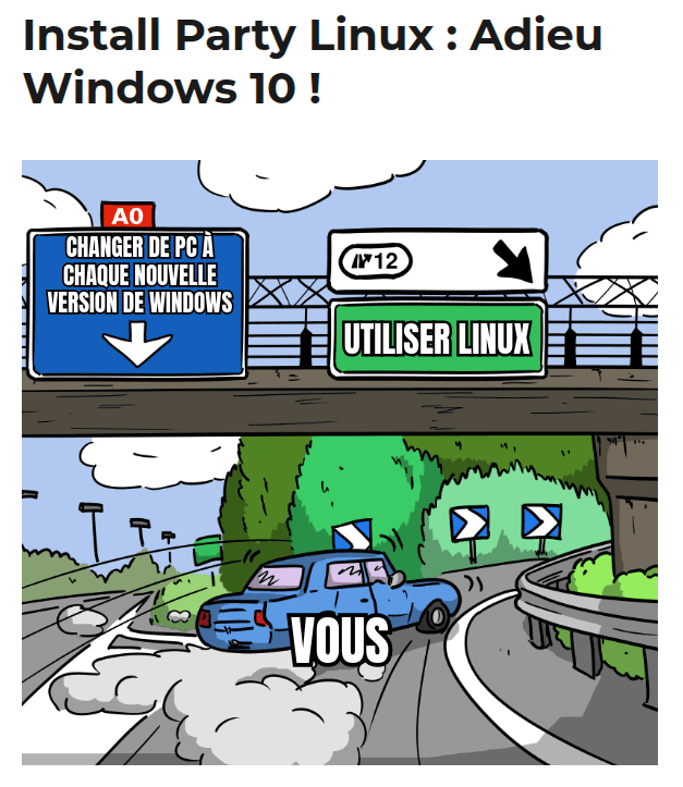 Install Party Linux : Adieu Windows 10