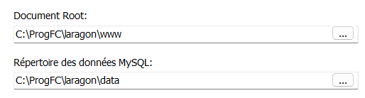 Laragon Root et MySQL