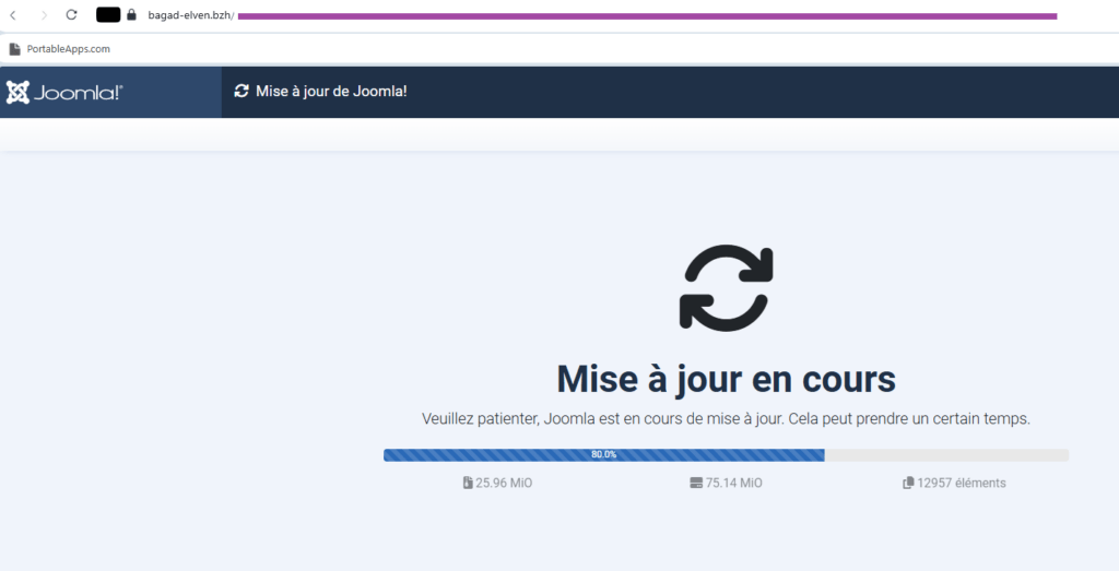 Mise à jour Joomla